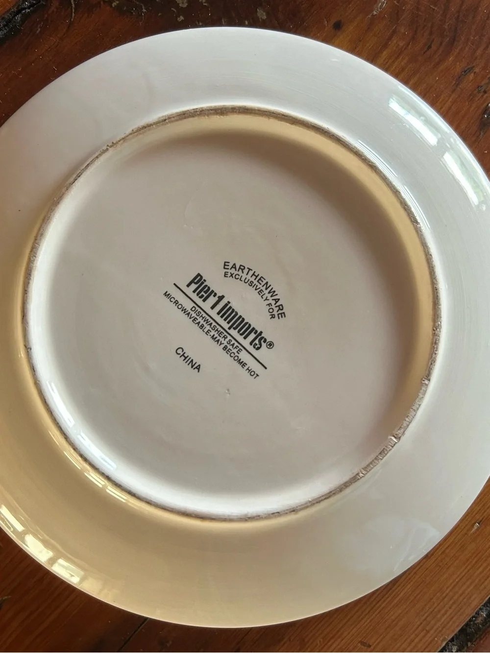 Pier 1 Red and Blue Floral Ceramic Side Plates 7” set of 2